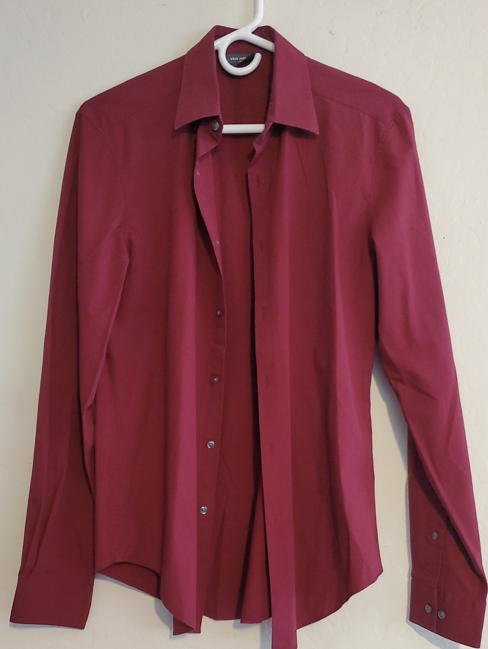 Van Heusen Men's Dress Shirt - Burgundy Wine